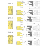 02.02(03,04). Комплект фрез для мебельного фасада (профиль, контрпрофиль). D-125 мм,d-32мм, B-20-22мм.