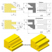 Комплект фрез для мебельного фасада (профиль, контрпрофиль). D-125 мм,d-32мм, B-20-22мм.