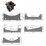 Комплект сменных ножей для фрезы С-13, С-14 для наличников.