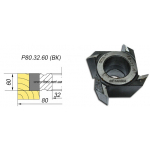   Фреза пазовая для  четверти малого диаметра Ø80 мм. (D-80 мм, d-32 мм., В-60 мм.) П80.32.60 