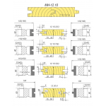 Комплект фрез для изготовления половой доски (тип "Шип-Паз" с термошвом и трапециевидным соединением). (D110(160) мм, d - 32(40)мм, В-22-50мм. Артикул МИ-12.10