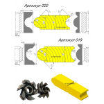 Комплект фрез для бочек деревянных (D – 125 мм, d – 32 (40) мм, – 20 (30) мм). Артикул 020(019).