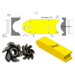 Фрезы для бочкового соединения 44 мм. (D - 140 (160) мм, d - 32 (40) мм, - 20 (30) мм). Артикул 014.