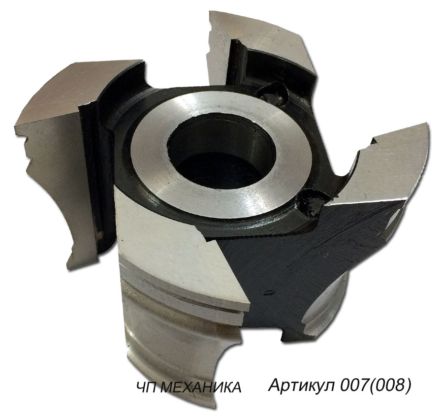 Фреза профильная по дереву для изготовления мебели и декоративных фасадов. (D-130 мм, d-32 мм, B-70(90) мм). Артикул 007(008)