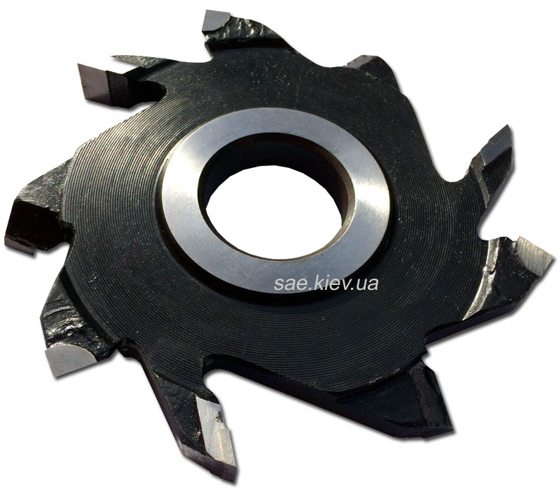 Фреза пазовая (кучерявая) с подрезными ножами. (D-160 мм., d-32 мм., В-6-20 мм.) ПП160.32.6-20