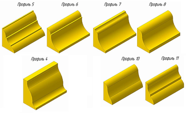 Фрезы для плинтуса: угловой, потолочный, пристенный, декоративный. D-125мм, d-32мм, В-45-60мм. Артикул 05.1-11.32